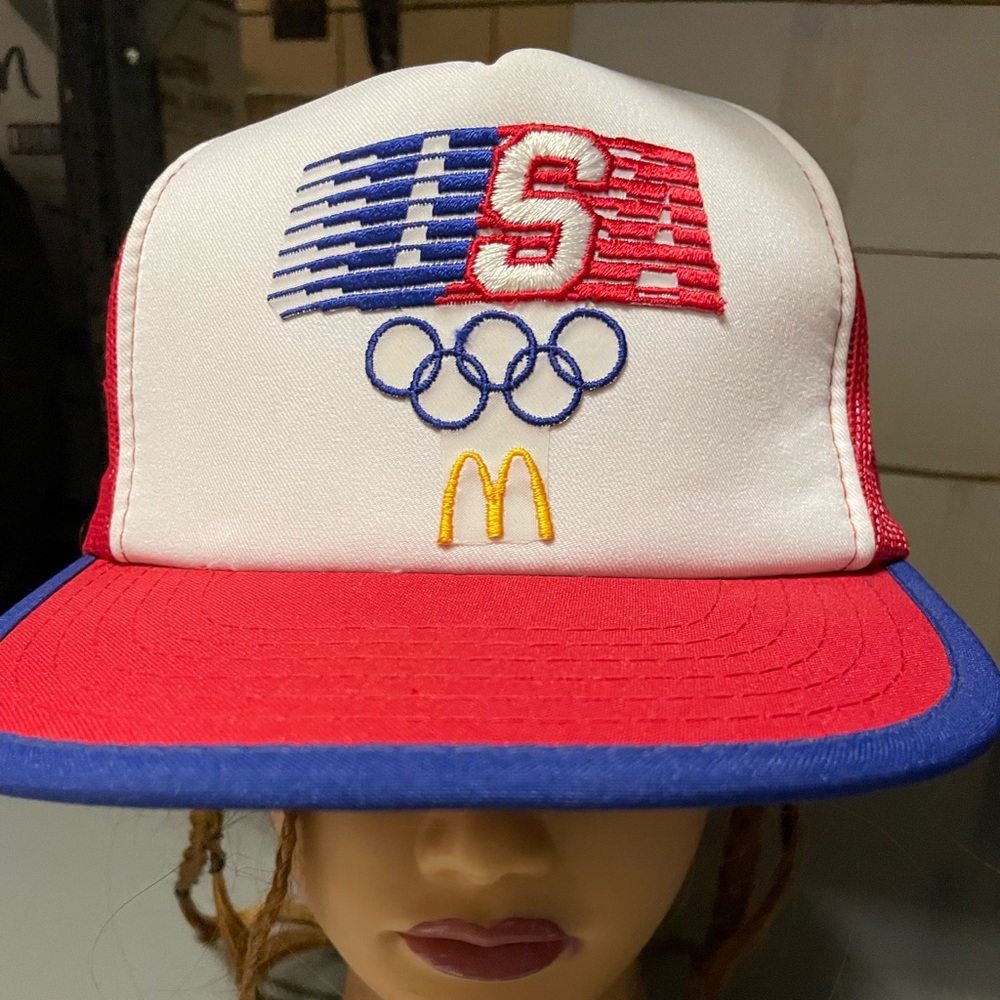 Vintage Old School McDonalds USA 1984 Olympics hat cap SnapBack